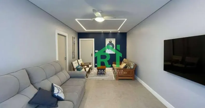 Apartamento com 3 Dormitórios (1 Suíte), Churrasqueira, Beira Mar, Enseada, Guarujá/SP