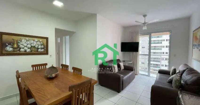 Apartamento com 3 dormitórios, 90 m² - venda por R$ 750.000 ou aluguel por R$ 4.500/mês - Pitangueiras - Guarujá/SP