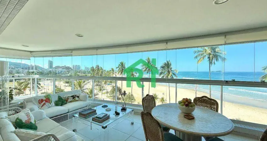 Apartamento frente mar à venda na Praia da Enseada com 3 quartos (2 suítes), 3 Vagas, Lazer, Guarujá/SP