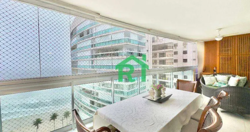 Apartamento à beira mar com 2 dormitórios (1 suíte), 2 vagas, lazer, Jardim Astúrias, Guarujá/SP