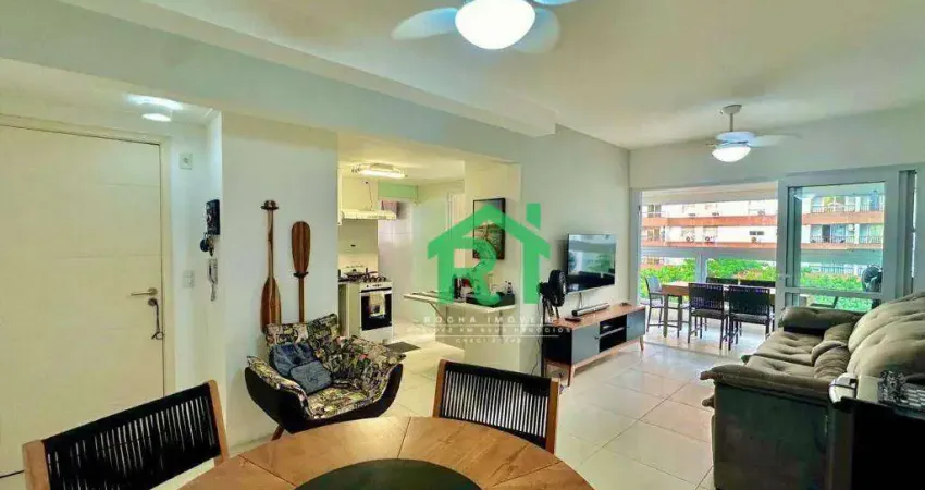 Apartamento com 3 dormitórios, 100 m² - venda por r$ 960.000,00 ou aluguel por r$ 7.000,00/mês - pitangueiras - guarujá/sp