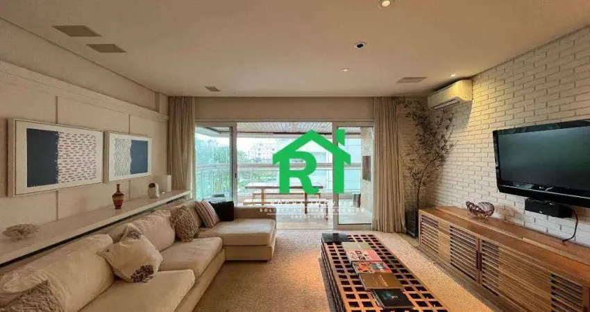 Apartamento à beira mar com 3 dormitórios (3 suítes), 4 vagas, lazer, Enseada, Guarujá/SP
