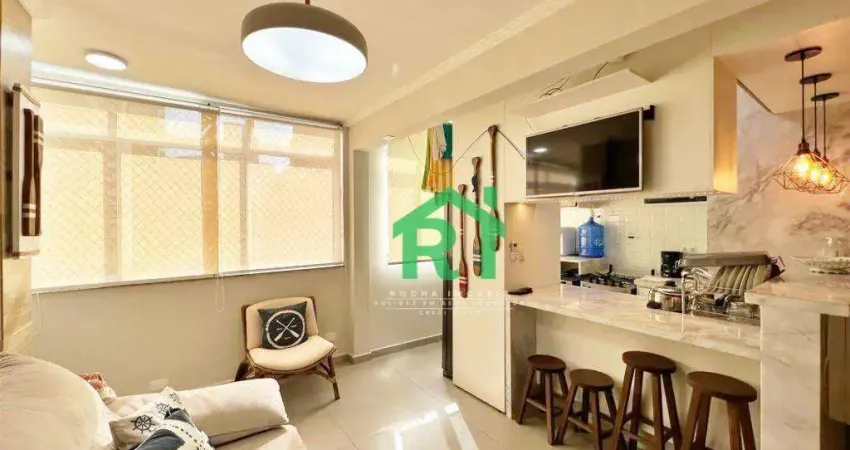 Apartamento com 2 dormitórios, 60 m² - venda por R$ 400.000,00 ou aluguel por R$ 4.000,00/mês - Jardim Astúrias - Guarujá/SP