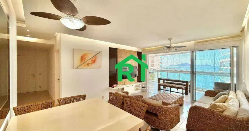 Apartamento frente mar com 3 dormitórios (1 suíte), 2 vagas, lazer, Jardim Astúrias, Guarujá/SP