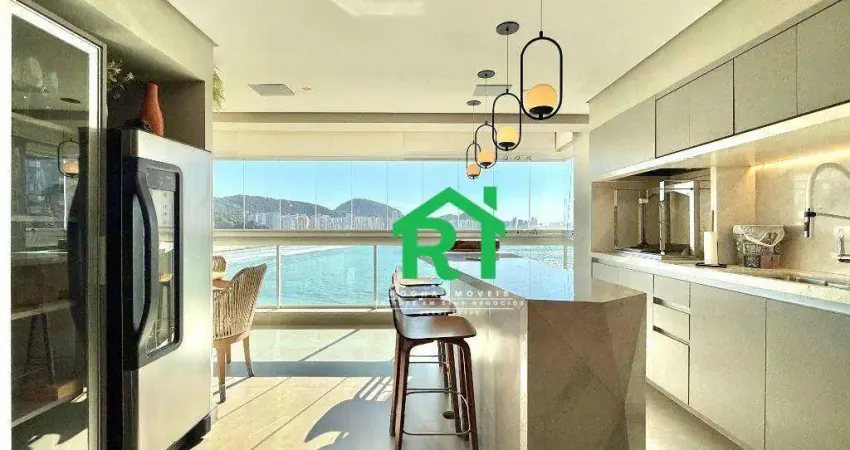 Apartamento reformado, 4 dormitorios (4 suites), vista mar, lazer, Asturias, Guaruja/SP