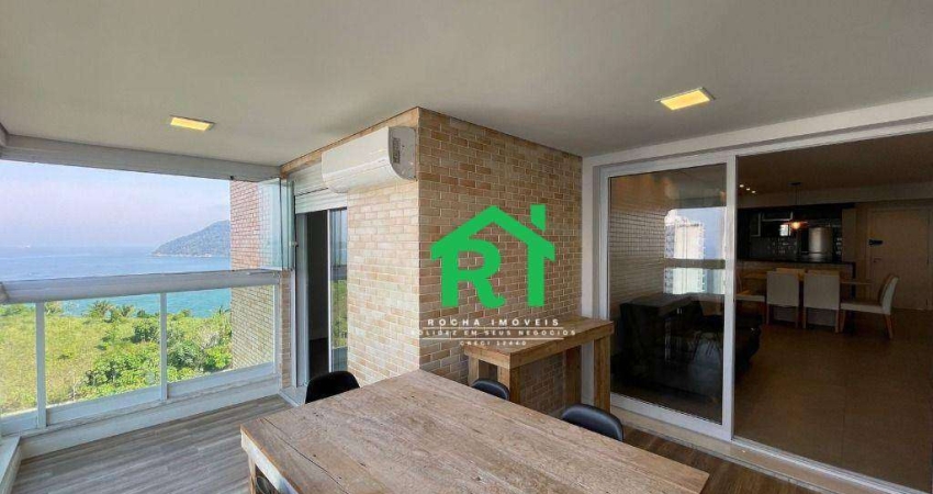 Apartamento frente mar com 2 dormitórios (1 suíte), 2 vagas, lazer, Jardim Astúrias, Guarujá/SP