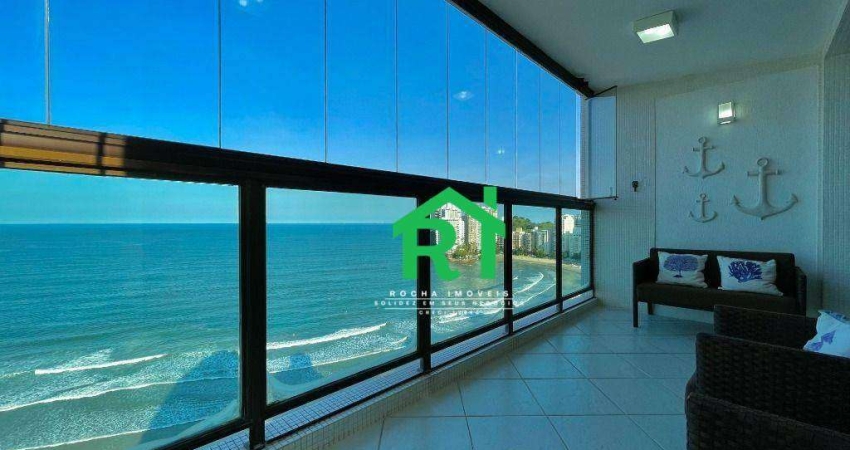 Apartamento Frente Mar, 3 Dormitórios (3 Suítes), 2 Vagas, Lazer, Jardim Astúrias, Guarujá/SP