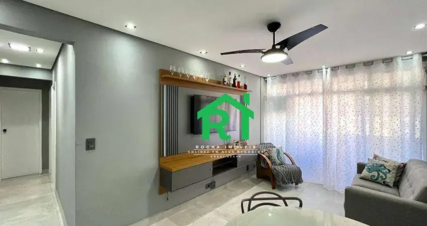 Apartamento Reformado, 2 Quartos, 1 Vaga, Jardim Astúrias, Guarujá/SP