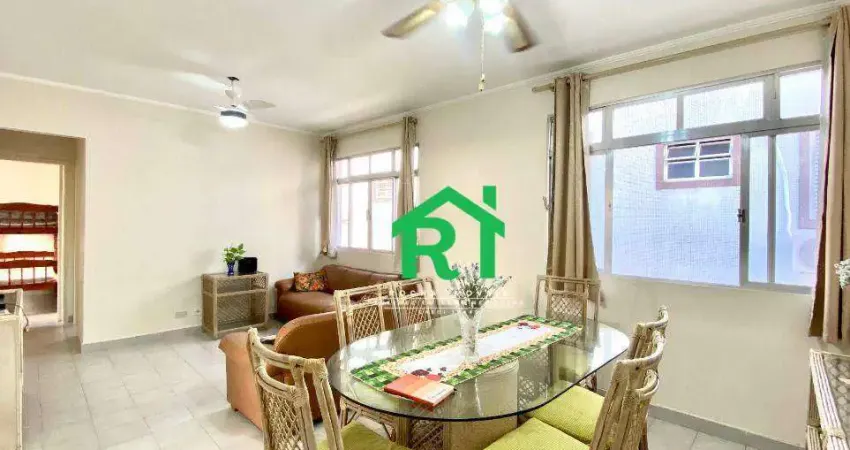 Apartamento à beira mar com 2 dormitórios (1 suíte), 1 vaga, Praia da Enseada - Guarujá/SP
