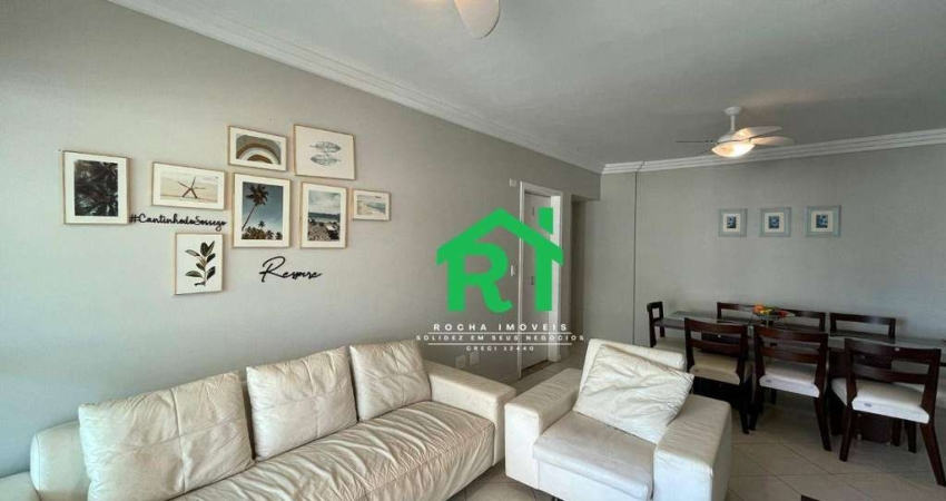 Apartamento com 3 dormitórios, 115 m² - venda por r$ 800.000,00 ou aluguel por r$ 7.800,01/mês - enseada - guarujá/sp