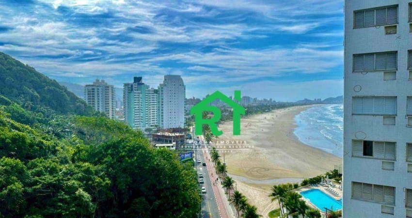 Apartamento reformado, vista mar, 3 dormitórios (1 suíte), 1 vaga, Pitangueiras, Guarujá/SP.