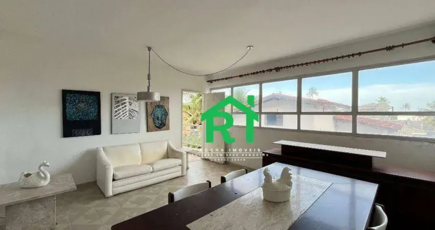 Apartamento à beira mar com 3 dormitórios, 2 vagas, Enseada, Guarujá/SP