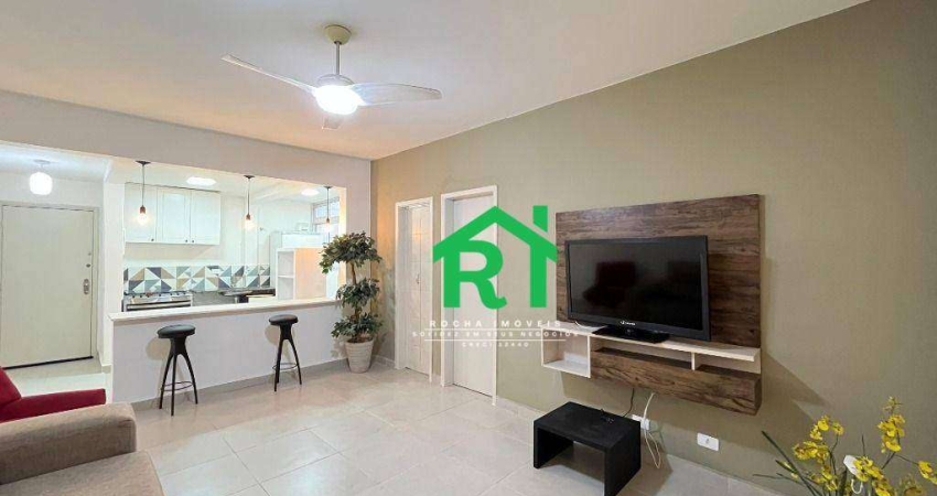 Apartamento com 1 dormitório (1 suíte), 1 vaga, Enseada, Guarujá/SP