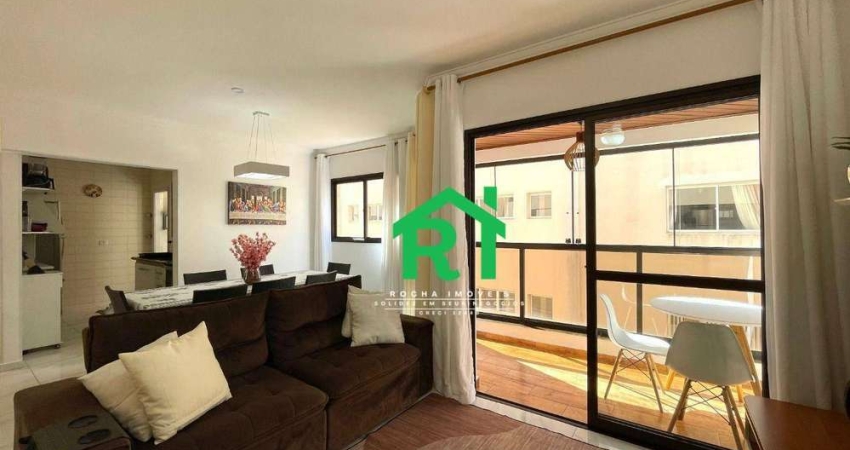 Apartamento com 3 Dormitórios (1 Suíte), Beira Mar, Varanda, Enseada, Guarujá/SP