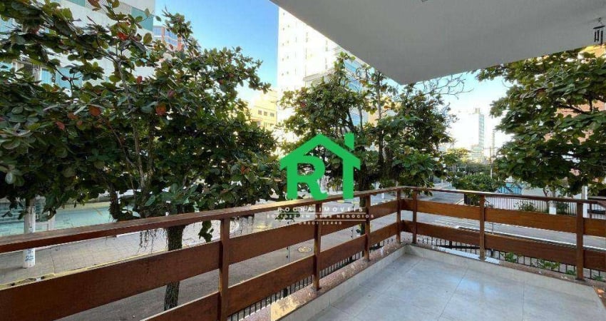 Apartamento à beira mar com 3 dormitórios (1 suíte), 2 vagas, Enseada, Guarujá/SP