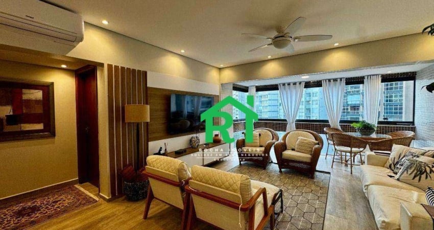 Apartamento à beira mar com 3 quartos (2 suítes), 1 vaga à venda em Pitangueiras, Guarujá