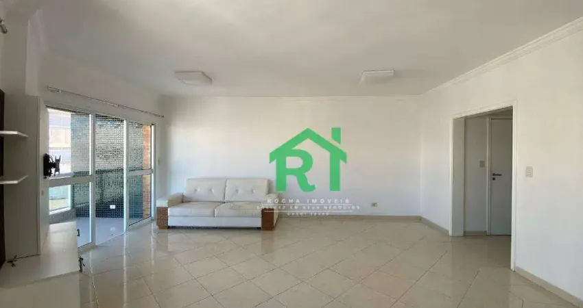 Apartamento com 3 dormitórios para alugar, 160 m² por R$ 6.000,00/mês - Pitangueiras - Guarujá/SP