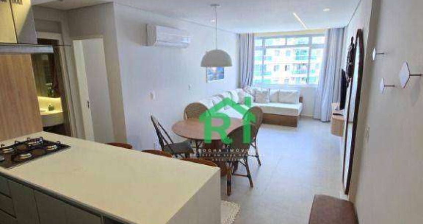 Apartamento com 1 dormitório à venda, 60 m² por R$ 640.000,00 - Pitangueiras - Guarujá/SP