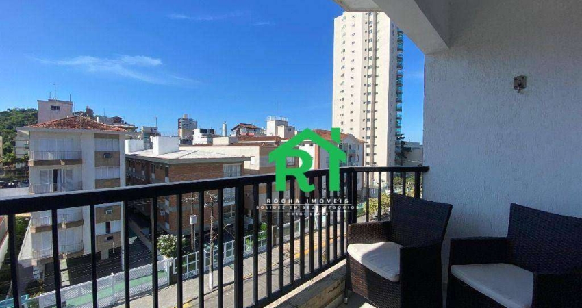 Apartamento à beira mar com X dormitórios (1 suíte), 1 vaga, Praia da Enseada - Guarujá/SP