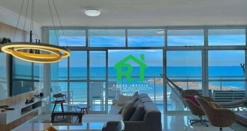 Apartamento frente mar com 3 quartos (3 suítes), 1 vaga, Pitangueiras | Rocha Imóveis Guarujá.