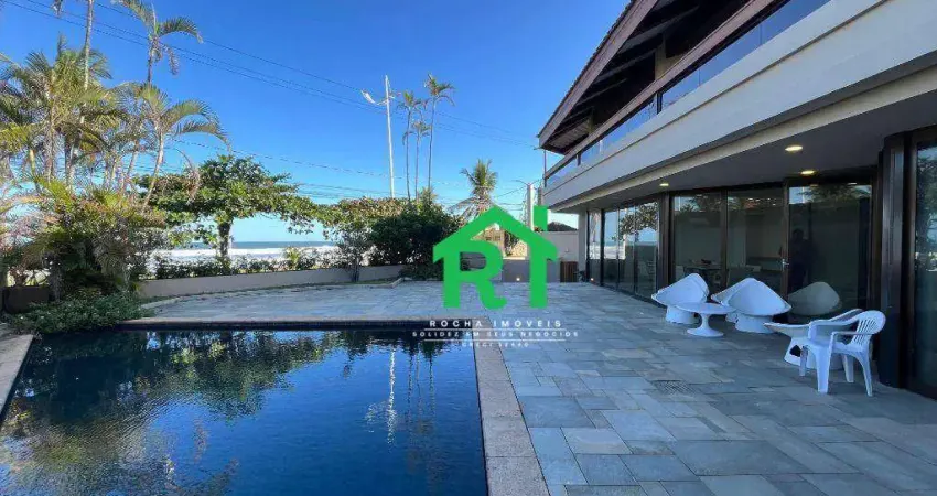 Casa frente mar com 5 dormitórios (3 suítes), 4 vagas, lazer, Enseada, Guarujá/SP