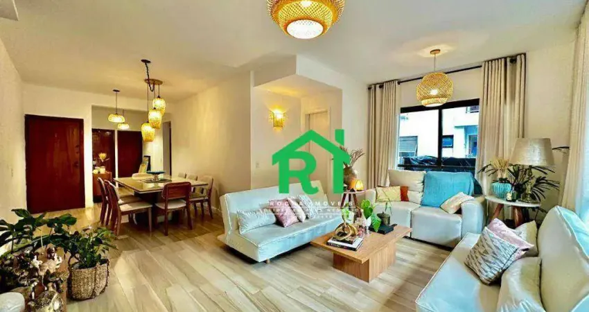 Apartamento reformado, 3 dormitórios (1 suíte), 2 vagas, Pitangueiras, Guarujá/SP.