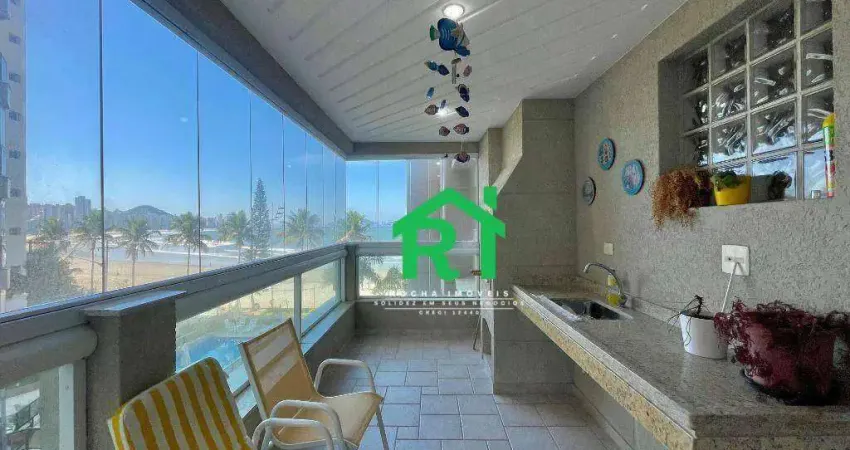 Apartamento frente mar, 4 quartos (3 suítes), 2 vagas, lazer, Jardim Astúrias | Rocha Imóveis Guarujá