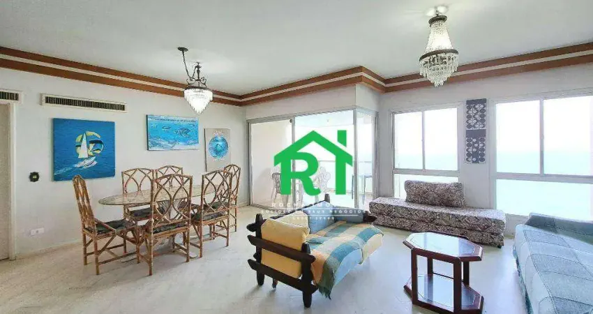 Apartamento com 3 dormitórios para alugar, 119 m² por R$ 6.000,00/mês - Pitangueiras - Guarujá/SP