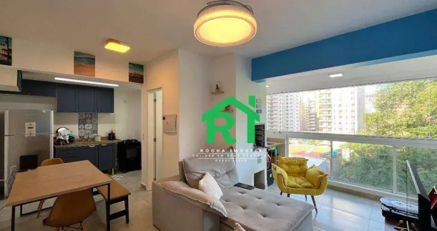 Apartamento com 2 dormitórios, 60 m² - venda por r$ 745.000,00 ou aluguel por r$ 4.000,00/mês - jardim astúrias - guarujá/sp