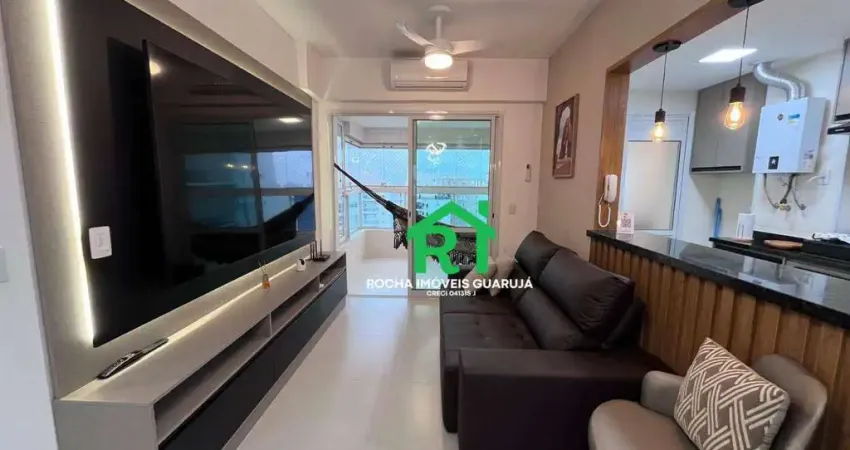 Apartamento com 2 dormitórios para alugar, 73 m² por r$ 7.000,00/mês - jardim astúrias - guarujá/sp