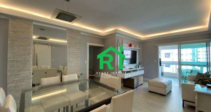 Apartamento com 3 dormitórios, 115 m² - venda por r$ 780.000,00 ou aluguel por r$ 7.800,02/mês - enseada - guarujá/sp