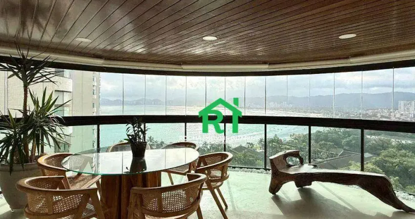 Apartamento frente mar com 4 quartos (4 suítes), 2 vagas e lazer à venda em enseada, guarujá