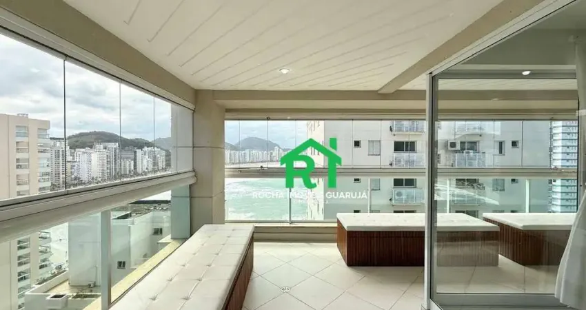 Locação frente mar com 3 suítes, varanda gourmet e lazer na praia das astúrias – guarujá