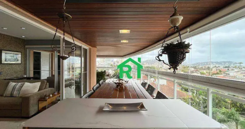 Apartamento frente mar, 3 dormitórios (1 suíte), 4 vagas, lazer, enseada, guarujá/sp