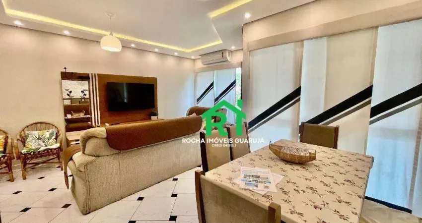 Apartamento com 3 dormitórios à venda, 90 m² por r$ 460.000 - enseada - guarujá/sp