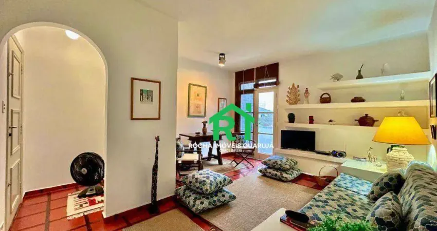 Apartamento com 1 dormitório à venda, 65 m² por r$ 350.000 - pitangueiras - guarujá/sp