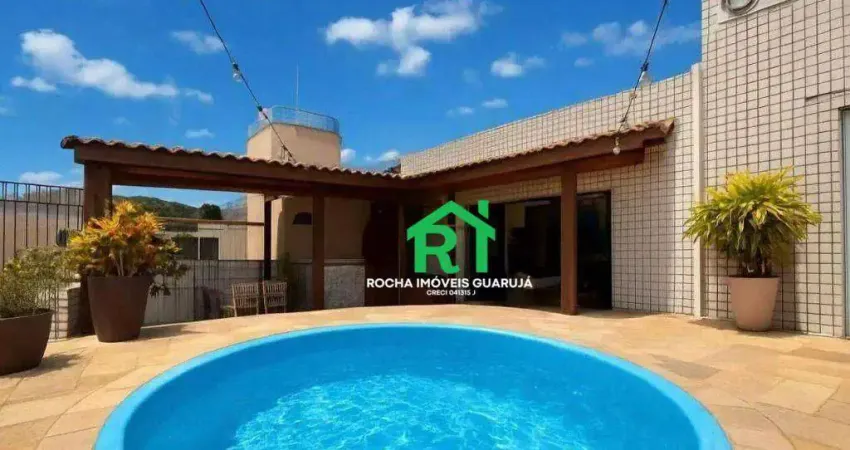 Cobertura com 3 quartos (2 suítes), 1 vaga e lazer à venda no tombo, guarujá