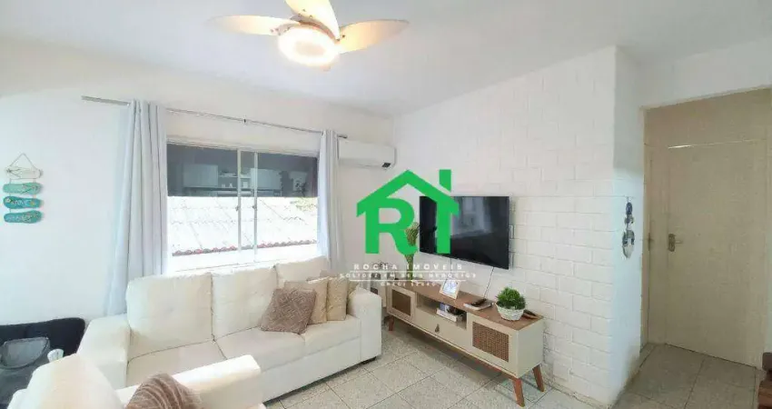 Apartamento à beira mar com 2 dormitórios, 1 vaga - enseada - guarujá/sp