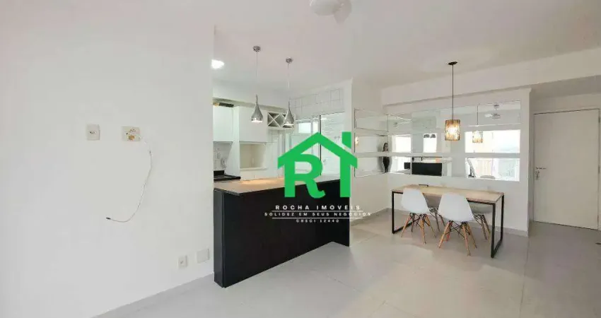 Apartamento com 2 dormitórios, 89 m² - venda por r$ 900.000,00 ou aluguel por r$ 6.500,00/mês - jardim astúrias - guarujá/sp