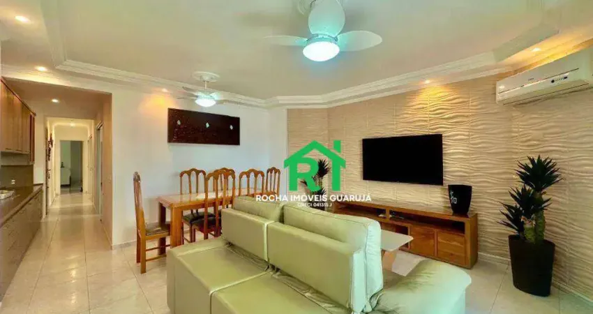 Apartamento com varanda gourmet, 3 dormitórios (2 suítes), 1 vaga, astúrias, guarujá/sp.