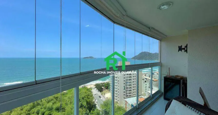 Apartamento à beira mar com 3 quartos (1 suíte), 2 vagas e lazer à venda no tombo, guarujá