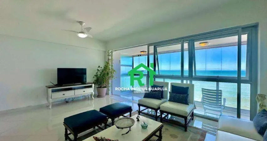 Apartamento frente mar, vista mar, 3 dormitórios (2 suítes), 1 vaga, pitangueiras, guarujá/sp.