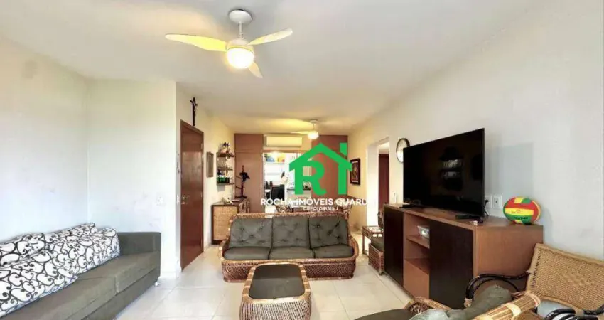 Apartamento à beira mar com 3 quartos (2 suítes), 3 vagas e lazer à venda em pitangueiras, guarujá