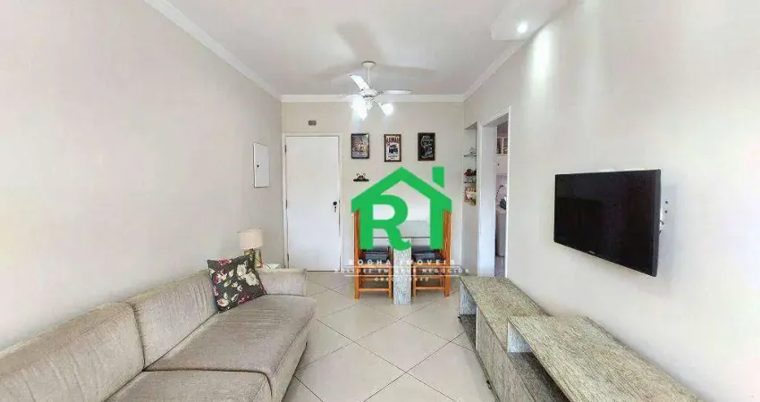 Apartamento à beira mar com 2 quartos, 1 vaga e lazer à venda em enseada, guarujá