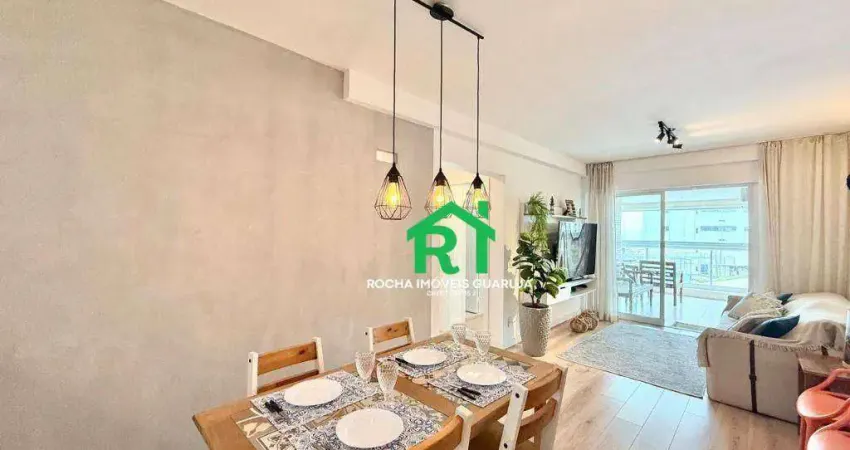 Apartamento beira mar com 2 quartos, 2 vagas e lazer à venda em jardim astúrias, guarujá