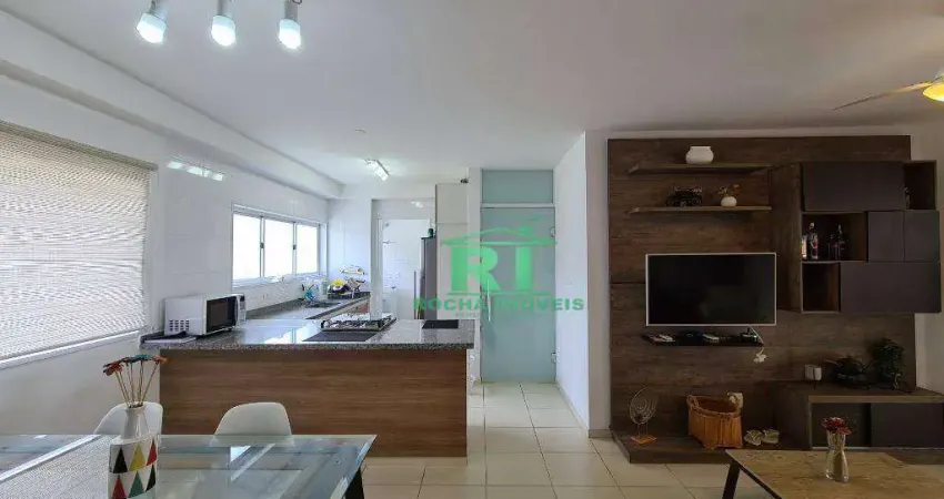 Apartamento com 3 dormitórios para alugar, 120 m² por r$ 9.500,00/mês - enseada - guarujá/sp