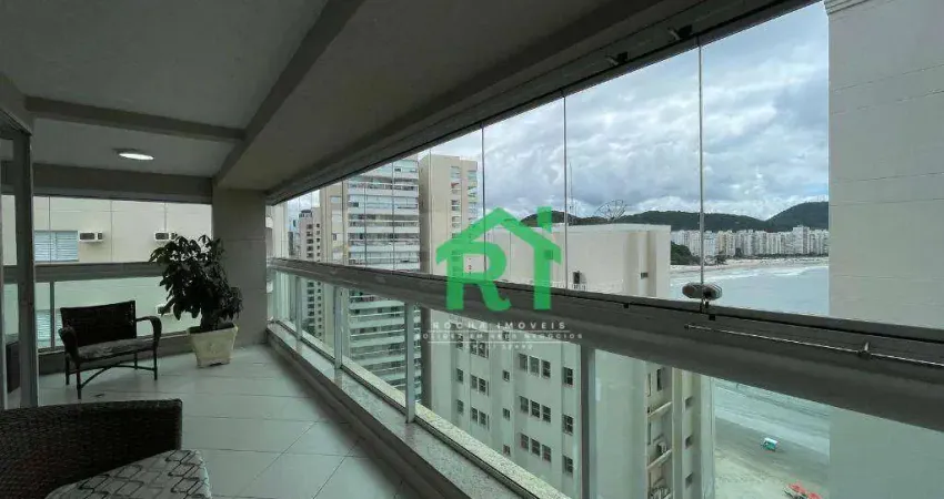 Apartamento com 4 dormitórios para alugar, 160 m² por r$ 9.500,00/mês - jardim astúrias - guarujá/sp