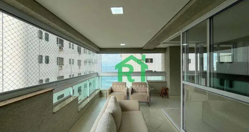Apartamento à beira mar com 3 dormitórios (3 suítes), 2 vagas, lazer, jardim astúrias, guarujá/sp