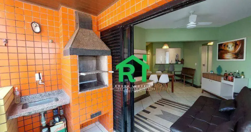 Apartamento com 2 dormitórios (1 suíte), 1 vaga, lazer, enseada, guarujá/sp