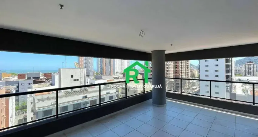 Apartamento com 1 quarto, varanda gourmet, 1 vaga, à venda em praia da enseada, guarujá